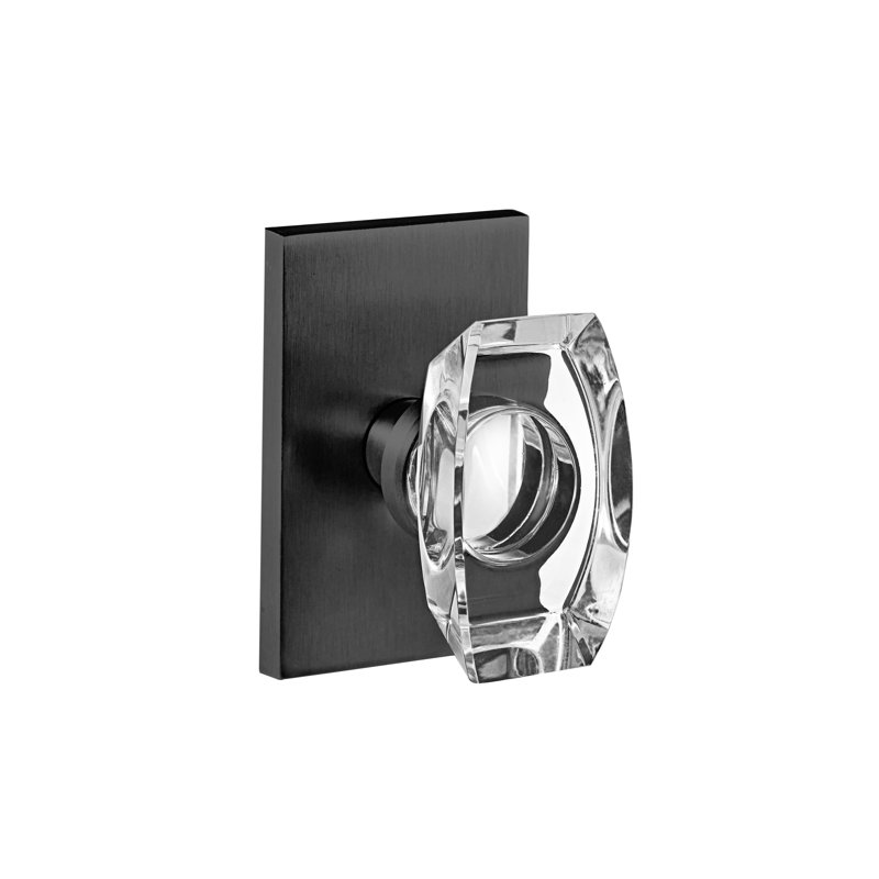 Bouton de porte avec rosette Lucent, Noir