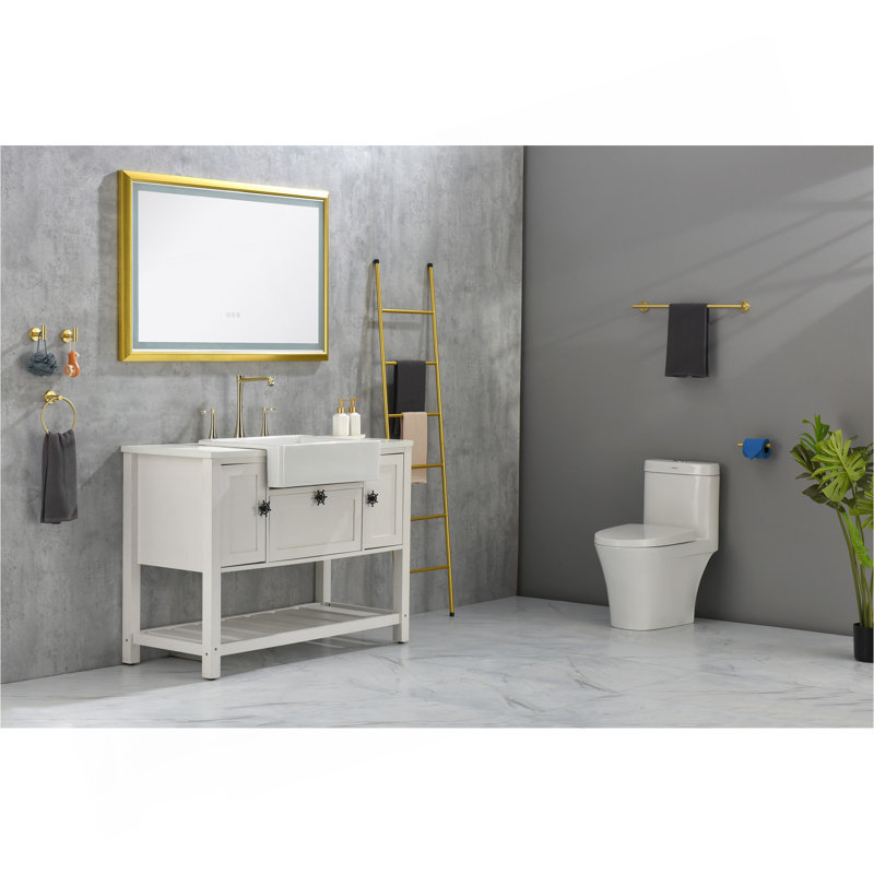 L 24 po x l 19 po avec lavabo blanc / lavabo à tablier frontal