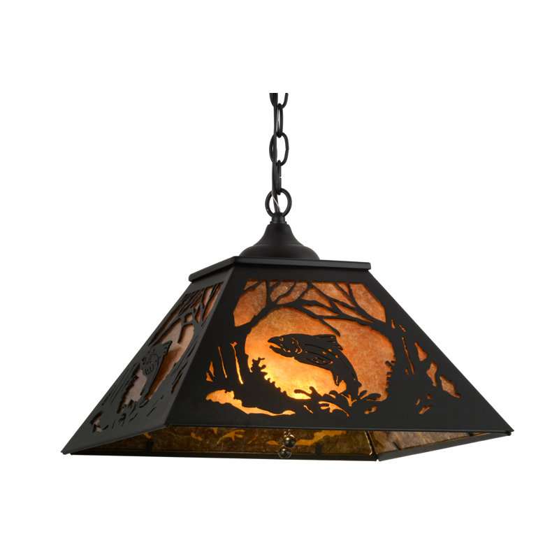 2 - Light Black/Amber Single Pendant