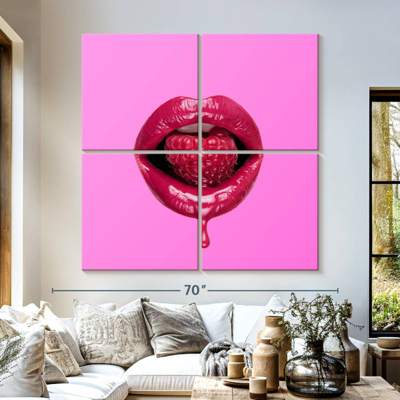 Shuttleworth Raspberry Lips, 57" H x 57" W