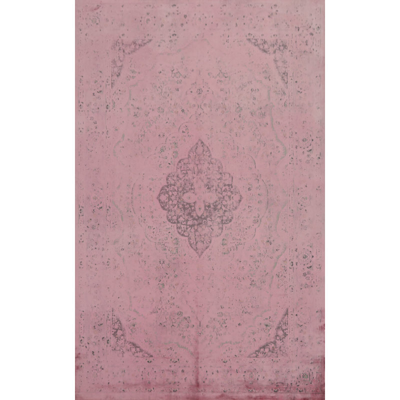 Tapis rose pastel luxueux 5 x 7