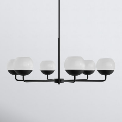 Avoca 6 Light Metal Dimmable Chandelier