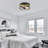 Industrial Ceiling Light Fixtures 2-light Ceiling Light Flush Mount With Seeded Glass Round Woven Hemp-rope Metal Frame-635336343-635336427