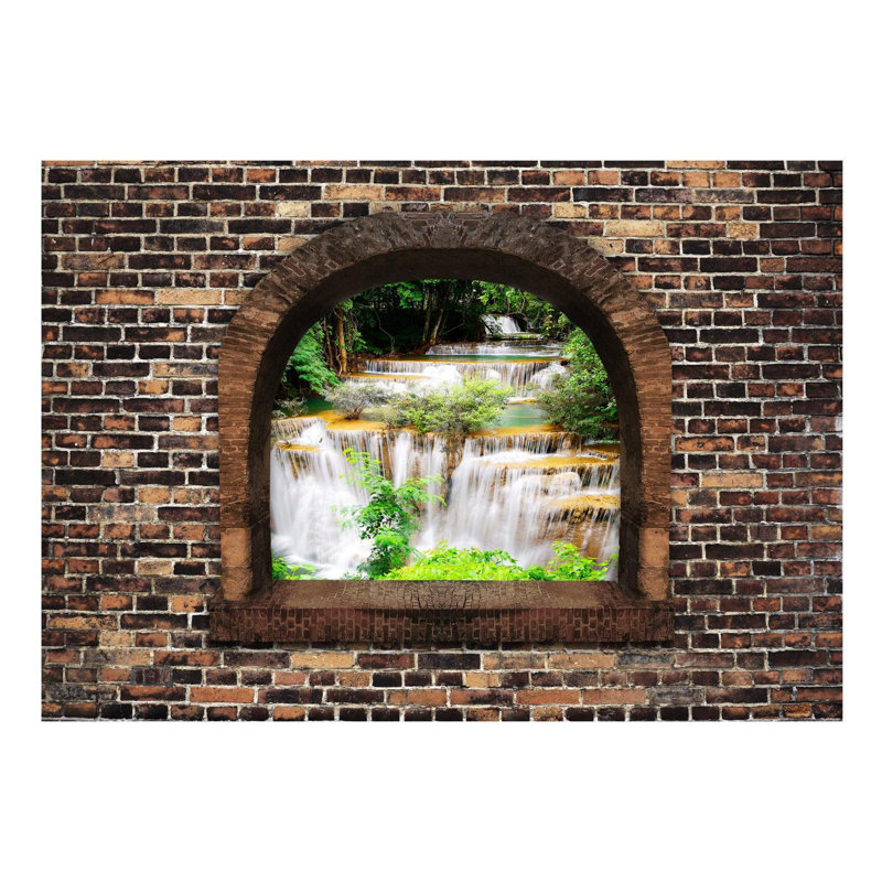 Murale de chutes d'eau Faseeha Stony, L 124 po x l 173 po