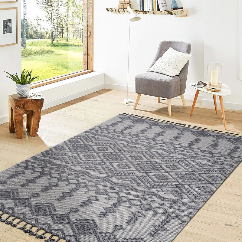 Area Rug In White/gray, Traditional For Interior, Stain , Non-shedding, & Pet-, Various Sizes Available, Easy Maintenance, Medium Pile Design Any Room, Stain-, Low Shedding, And Pet Safe,