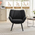 Fauteuil d'appoint, canapé simple à accoudoirs rembourrés, Tissu noir
