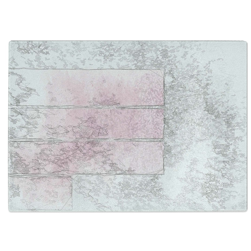 Tempered Glass Stacked Bars Chopping Board, 39 cm W x 28.5 cm L