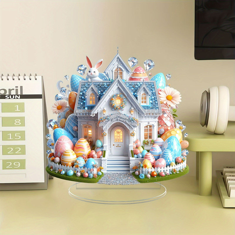 Easter Castle Easter Flat Acrylic Ornament