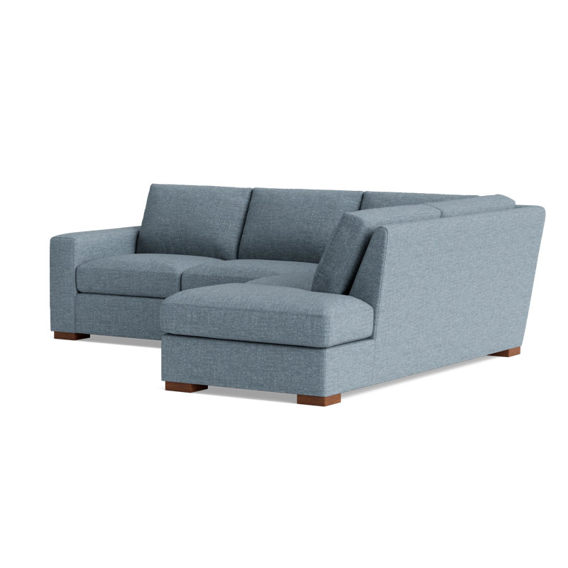 Couch Potato Sectional, Performance Weave - Onyx, Right Hand Facing