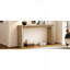 Console de style campagne moderne 60 po avec 2 tiroirs dissimulés, table d'entrée de style cascade avec pieds épaissis et grain de bois rustique pour le salon, l'entrée et le couloir (naturel)-250531841