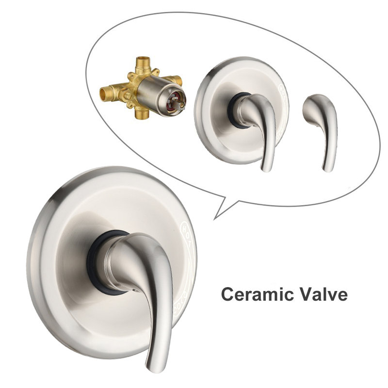 Devlin All-In-One Kit with Rough in-Valve, Brushed Nickel