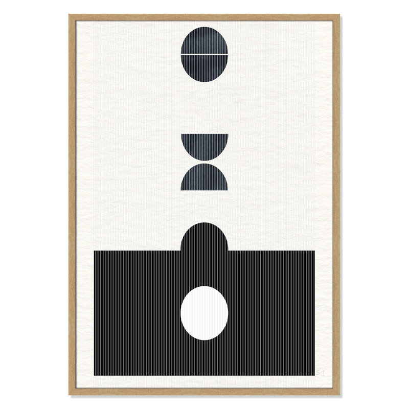 Eclipse I Print by Susan Jill, 41.5" H x 29.5" W x 0.75" D, Natural Framed