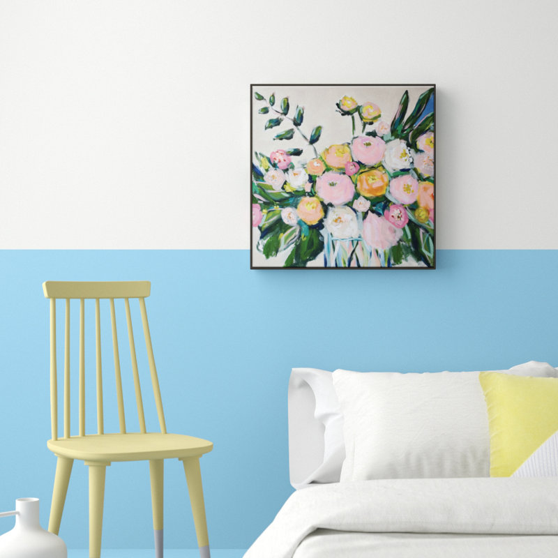 Lionhead by Taylor Lee - Painting, 62.5 cm H x 62.5 cm W x 4 cm D, Black Wood Frame