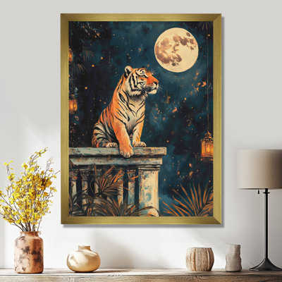 Balustrade au clair de lune - Décoration murale encadrée Tigre