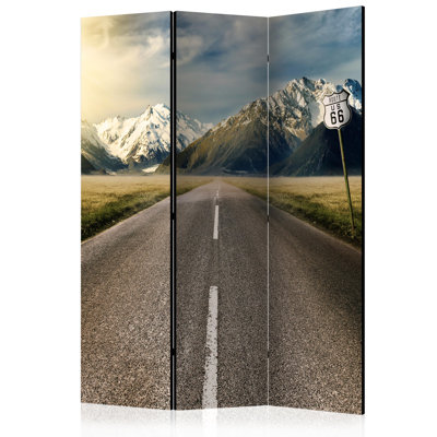 Gonca 135cm W x 172cm H 3 - Panel Solid Wood Folding Room Divider
