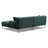 Mineta 94.5" Performance Velvet Fabric Sectional In Amalfi Blue-122253132-122253133