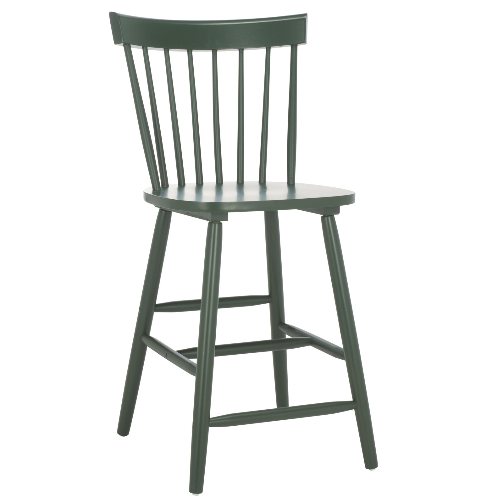 Stacee Solid Wood Bar & Counter Stool, Counter Stool (24" Seat Height), Garden Green