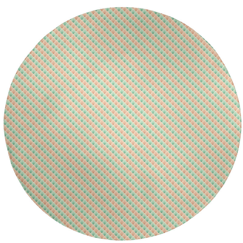 Chenille Geometric Indoor Rug, Round 5'