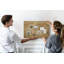Wall Mounted bulletin board print wall art kitchen notice board home office corkboard Vintage world map