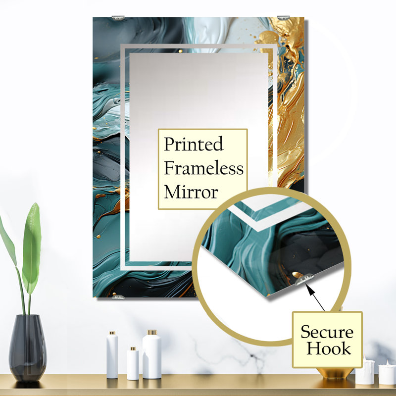 Rawlins - Miroir mural peinture abstraite MIR137677, 32 po x 24 po