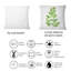 Rectangle, branche d'arbre tropical Moringa - coussin décoratif imprimé maison de campagne