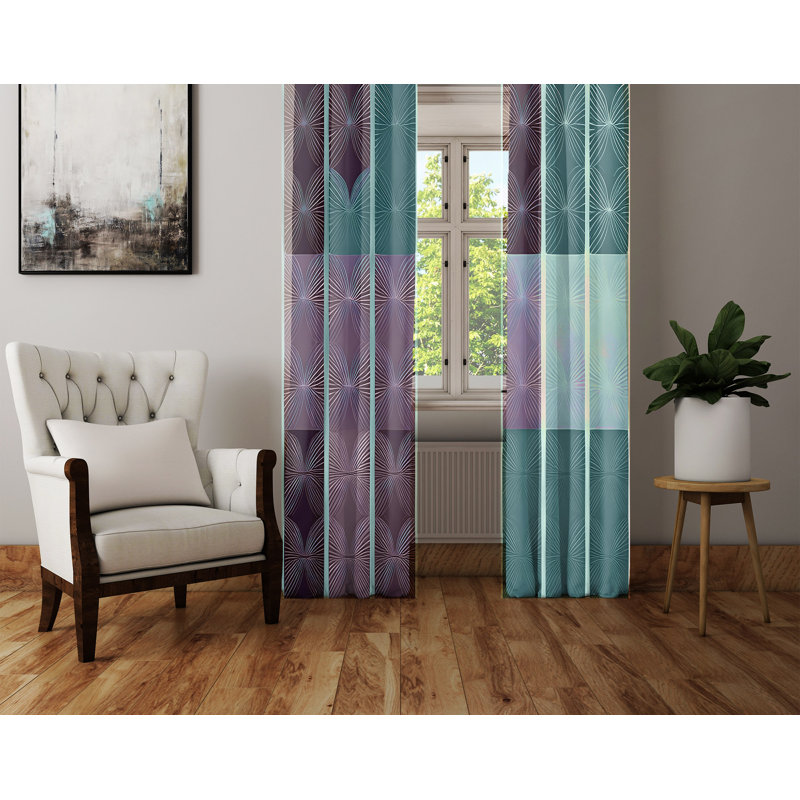 Bezore Semi Sheer Curtain Pair, 56" W x 78" L