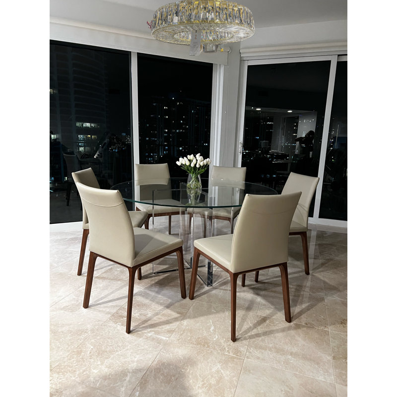 Round Glass Top Dining Table