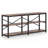 70.9" Extra Long Console Table With Storage Shelves, 3-Tier Industrial Sofa Table Behind Couch, Modern Entryway Table With X-Frame Metal Design, Narrow Hallway Bookshelf For Living Room, Rustic Brown-1168683295