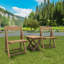 Mobilier d'extérieur dans les hanches avec 2 chaises et une table rectangulaire, style pour bistro pliable de jardin - comme la cour