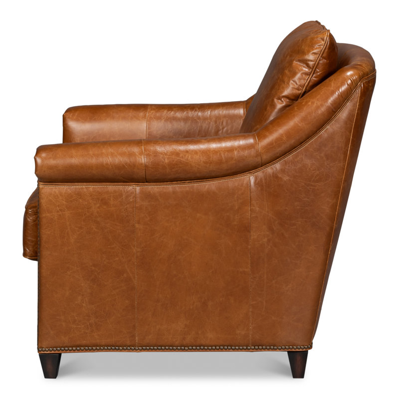 Vandike Club Chair, Light Brown