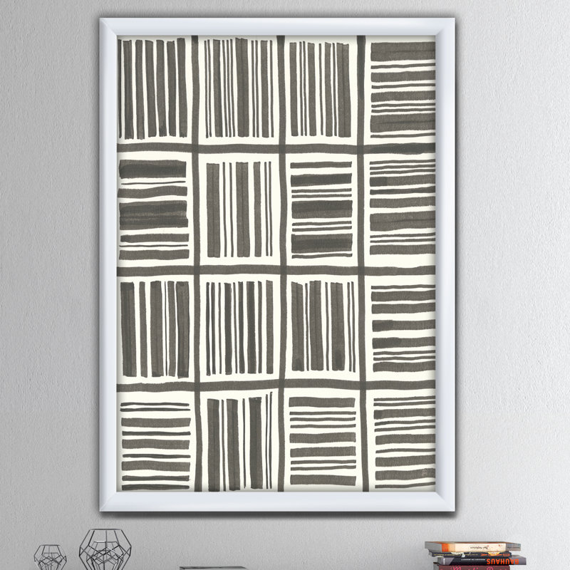 « minimal graphics i »-cadre photo imprimé sur toile, Cadre blanc, H 20 po x l 12 po x P 1po