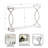  Arietta Tiered Shelf 18X7x28 White, Gold