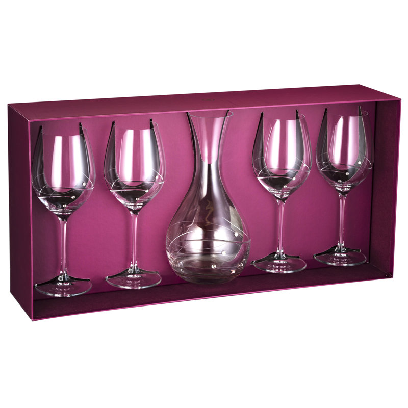 Sparkle 5 - Piece Crystal Lead Free Crystal Beverage Server Set