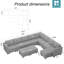 Canapé modulaire rembourré 12 pièces Soneson-385671843