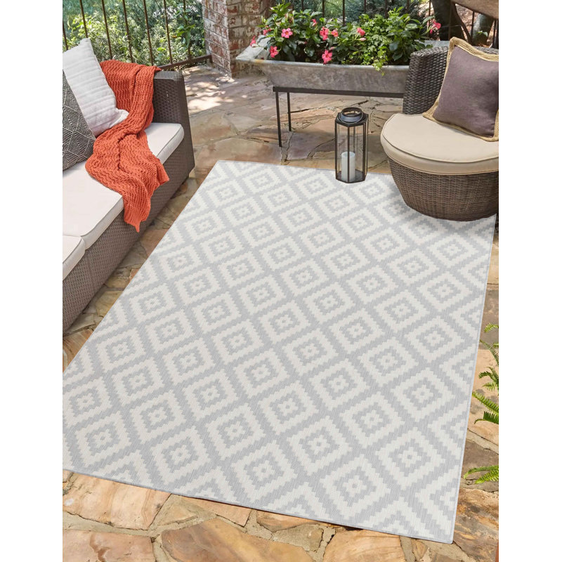 Baymore Geometric Indoor / Outdoor Area Rug, Rectangle 200 x 290cm
