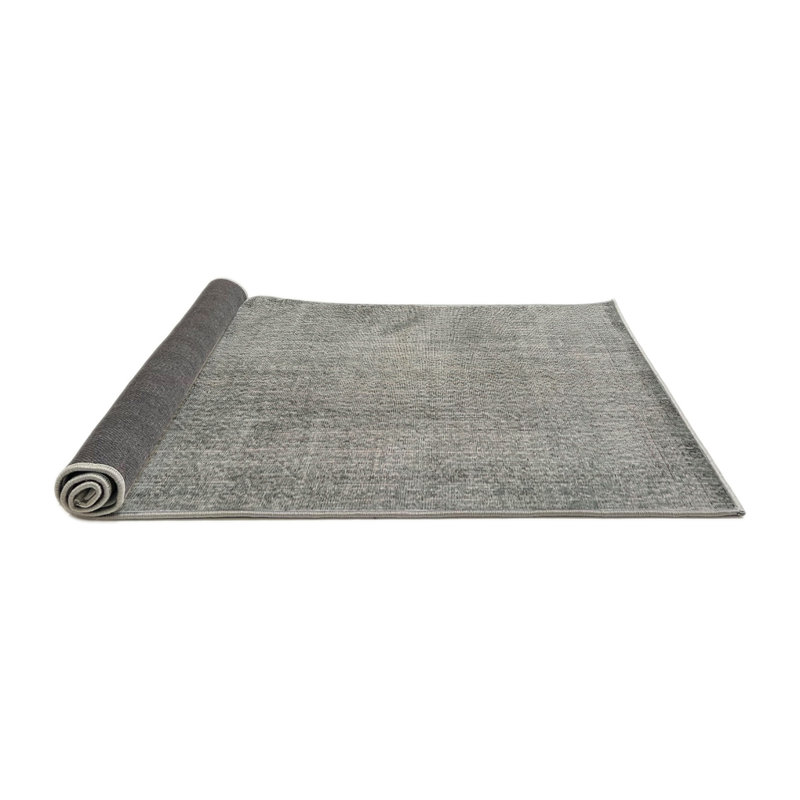 Tapis gris en laine, Rond 6 pi