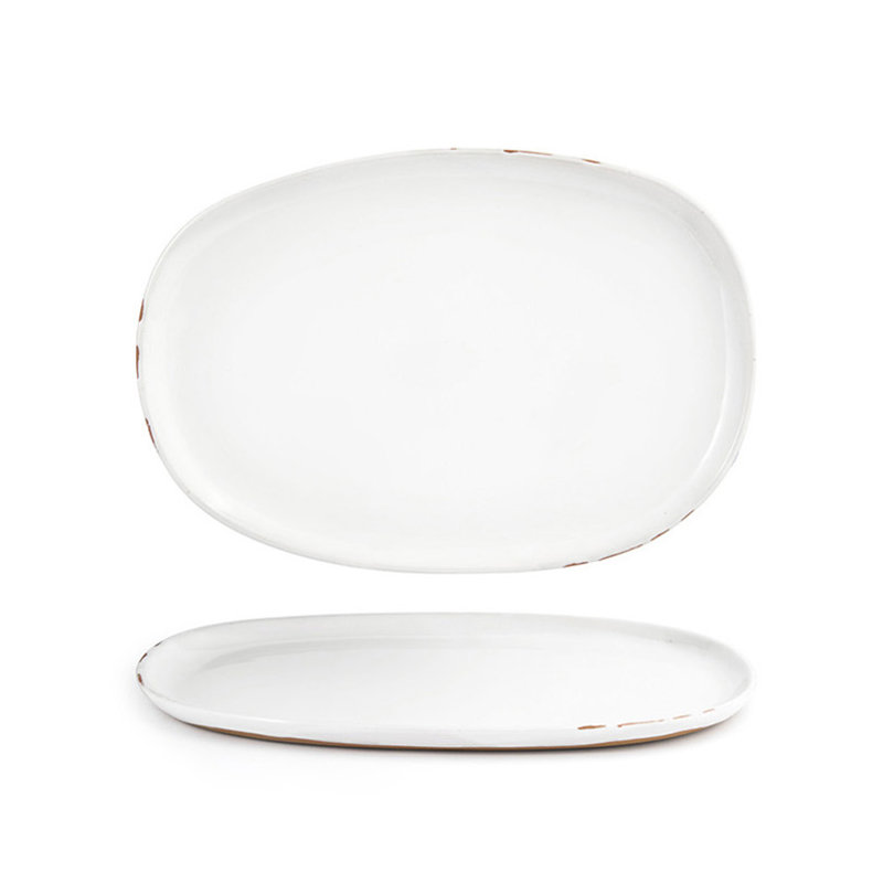 Assiette plate Artefact® 13 po, Blanc brillant