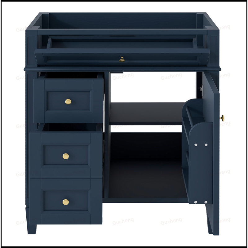 Meuble-lavabo de 30 po avec tiroir basculant, armoire seulement, Gris