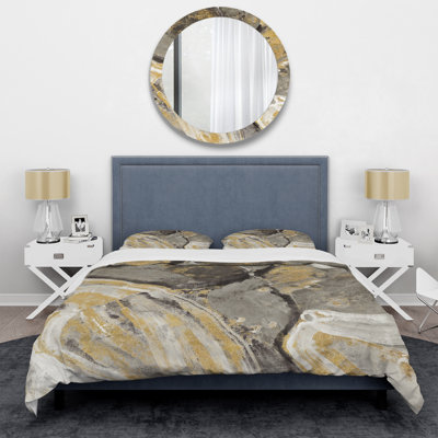 Ensemble de housse de couette Glam Phoenix Neutral - Modern Glam - Microfibre polyester