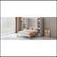 Grand lit escamotable mural avec portes de rangement-1173433015
