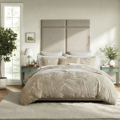 Premium Cotton Bedding Sets Queen, Modern Linen Duvet Set for Home