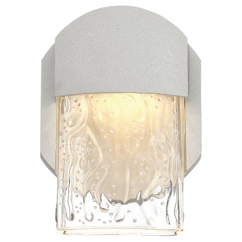 Plafonnier encastré d'extérieur à DEL Pomfret, Satin, H 6 po x L 4,5 po x P 2,5 po