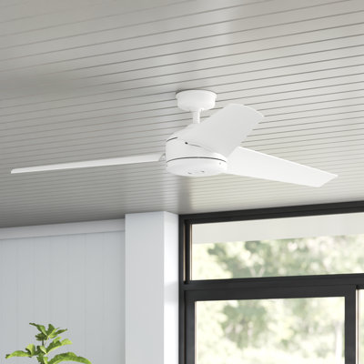 Ventilateur de plafond d'extérieur standard à 3 pales de 52 po avec contrôle mural Trimaran
