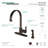 Kingston Brass Continental Single-Handle 2-Hole Deck Mount Kitchen Faucet with Side Sprayer