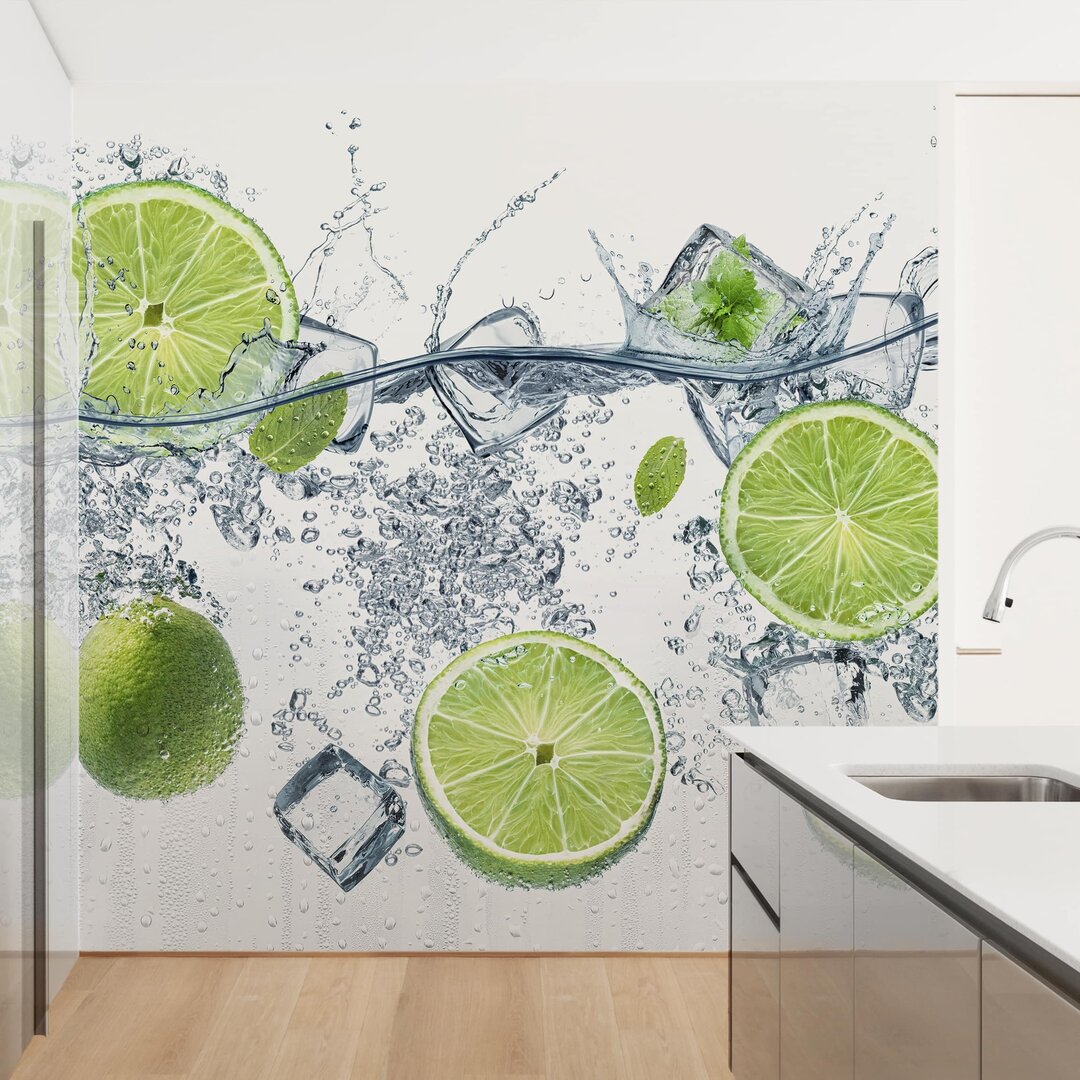 Matt Fototapete Erfrischende Limette 2,4 m x 240 cm