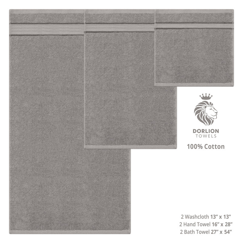 Ashlay 100% Cotton Plush Mulit-Size Set, Light Gray