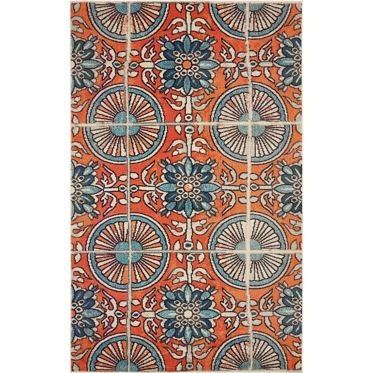 Eddins Washable Geometric Indoor Rug