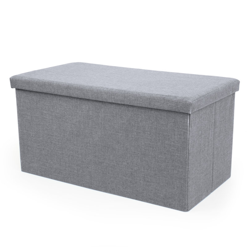 Banc de rangement en tissu, Gris