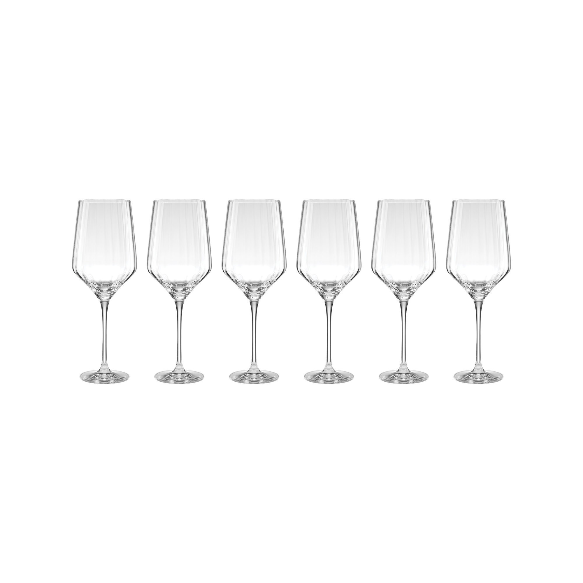 Tuscany Classics Angled Optic Wine Glasses, Set of 6