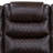 Dark Brown Breathable Leather 85.5'' Recliner Sofa